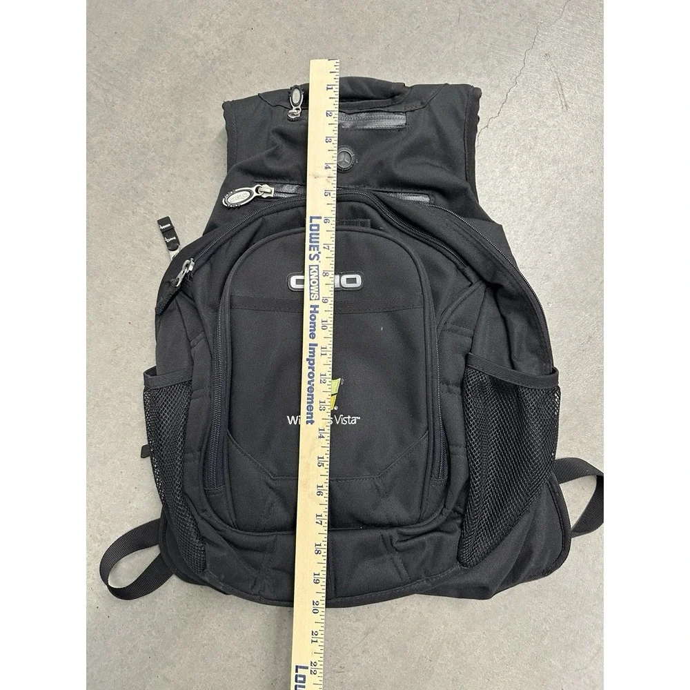 OGIO Windows Vista Backpack Black Laptop Bag Tech Specs Y2K Promo Rare